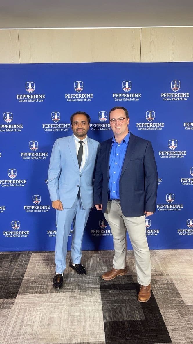 Karan Khetan at a Pepperdine Caruso School of Law event